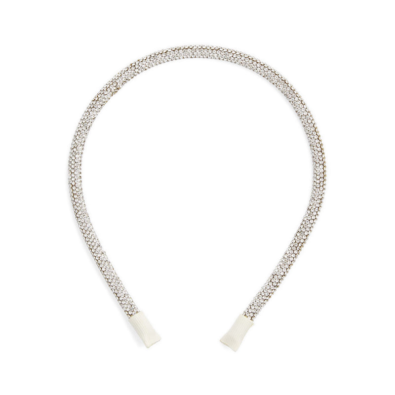 Demirka Women's Head Band - Silver Clear Multi