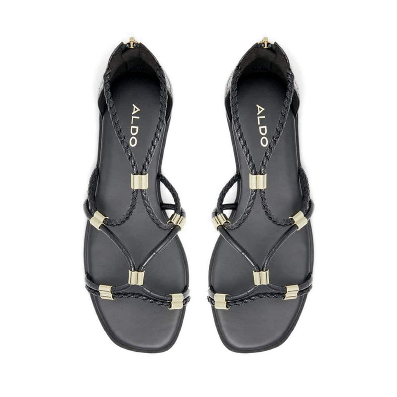 Oceriwenflex Women's Strappy Flat Sandals - Black