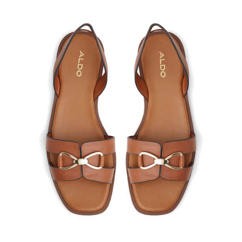 Odele Women's Sling Back Flat Sandals - Brown