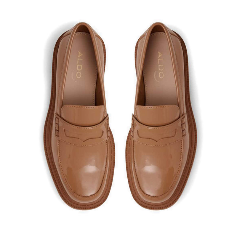 Bigstrut Women's Lug Sole Heeled Loafers - Dark Beige