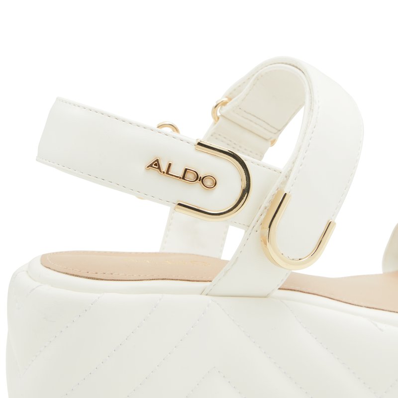 Eroellan Women's Platform Wedge Sandals - White