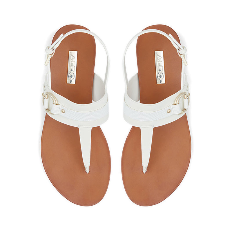 Pandra Women's Flat Thong Sandals - White