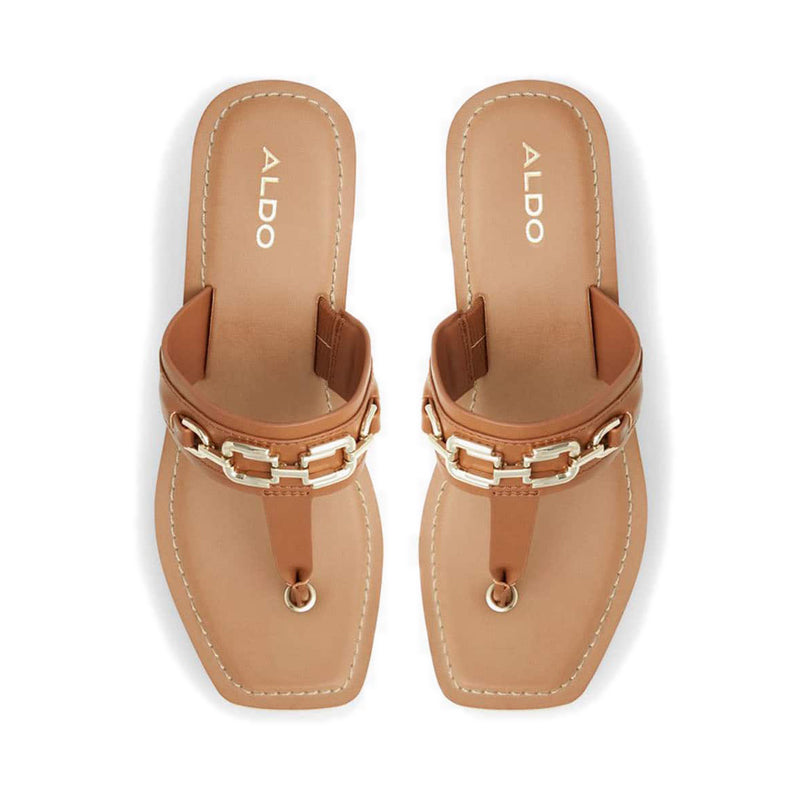 Ibaraki Women's Wedge Heel Beach Sandals - Medium Brown