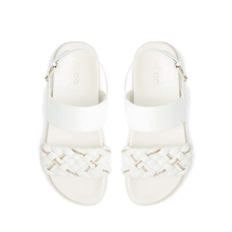 Yboha Women's Flat Sandals - White