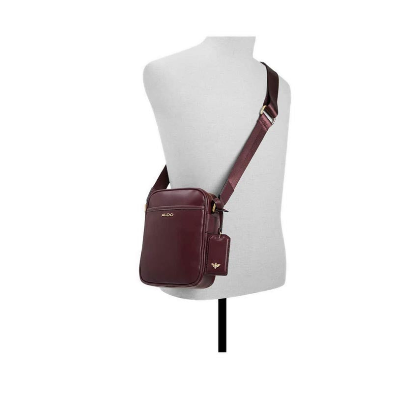 Sergio Men's Cross Body Bag - Dark Red