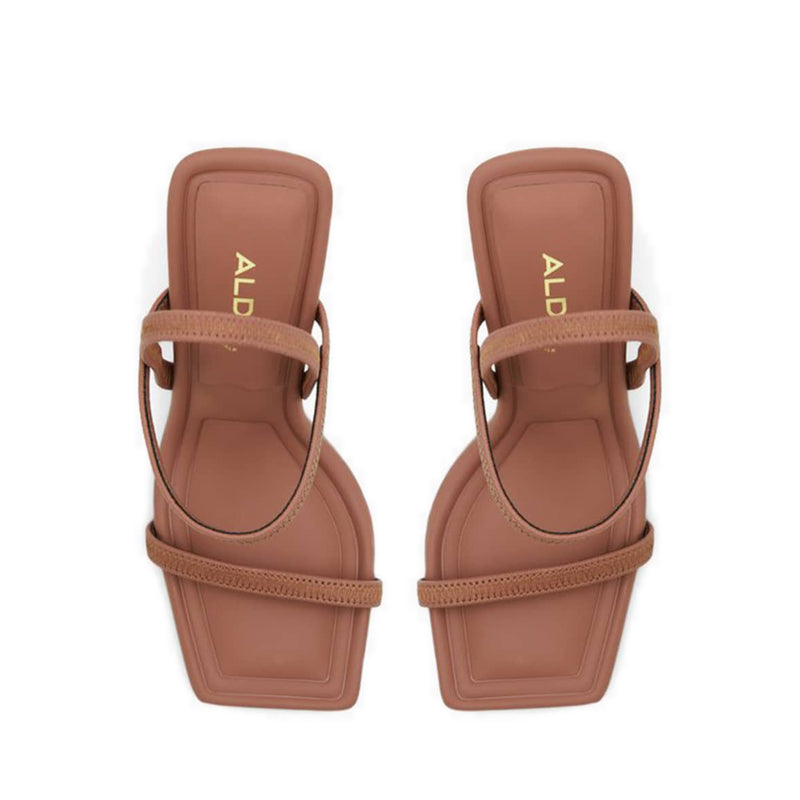 Okurra Women's Heeled Sandals- Rust