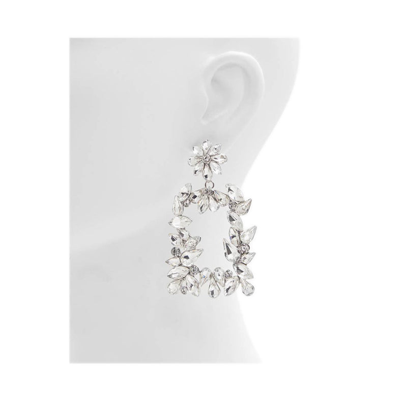 Gerron Women's Chandelier Earrings - Silver-Clear Multi