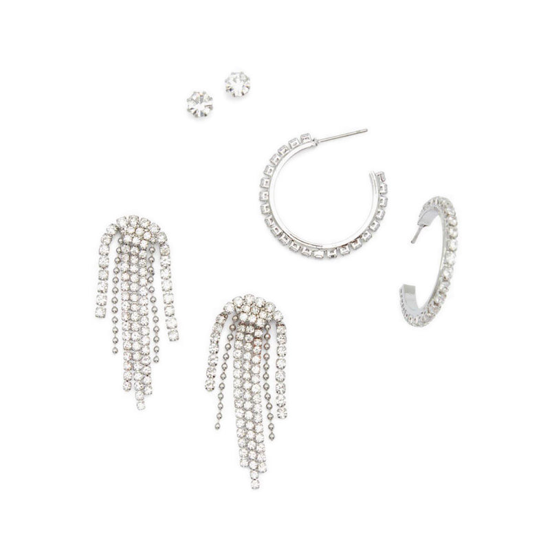 Rhode Women's Earrings - Silver-Clear Multi