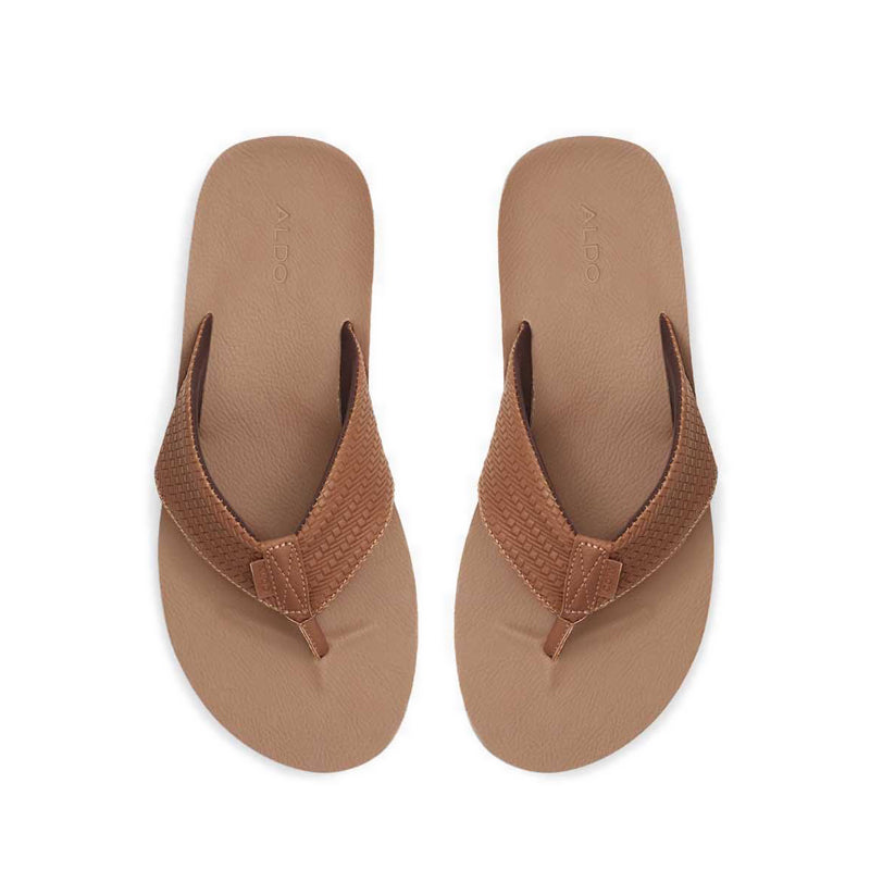 Taj Men's Thong Flat Sandals - Brown
