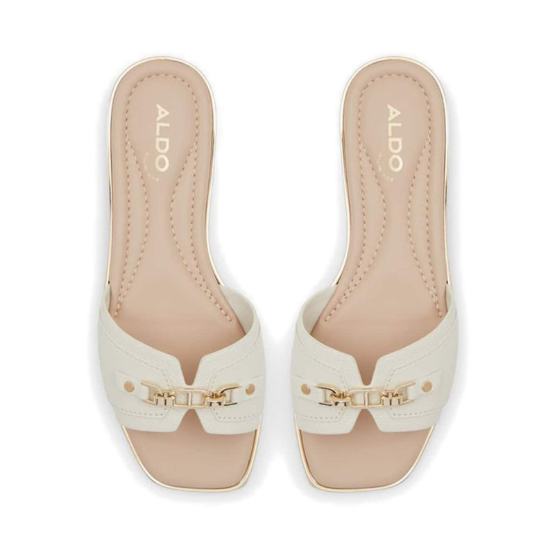 Jeannie Flat Sandals - White
