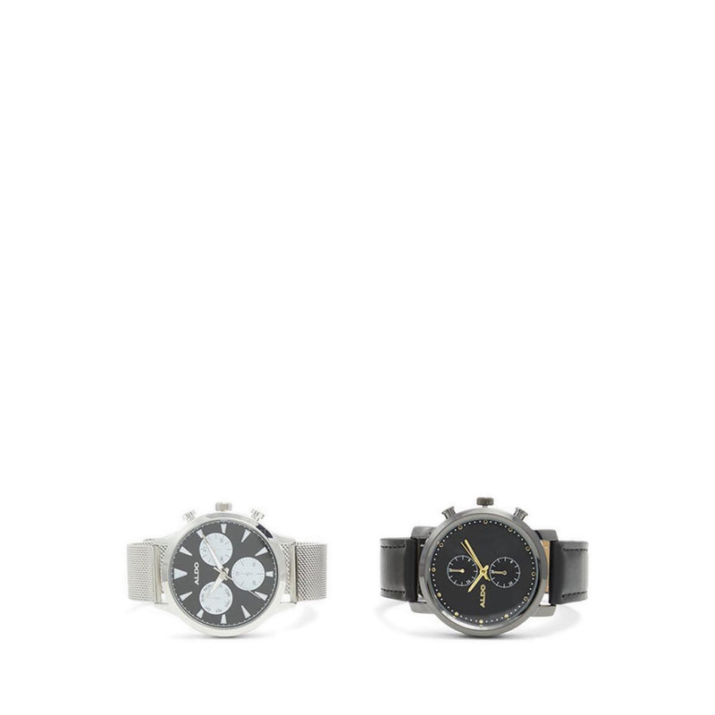 Wallburg Men's Watch - Black-Silver Multi