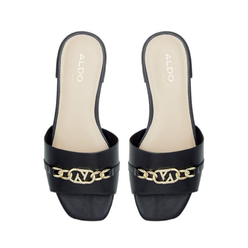 Emina Women's Flat Slide Sandals - Black