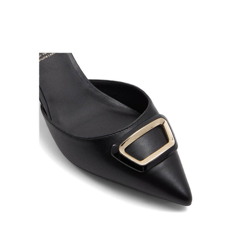 Giocante Women's Sling Back Heeled Shoes - Black