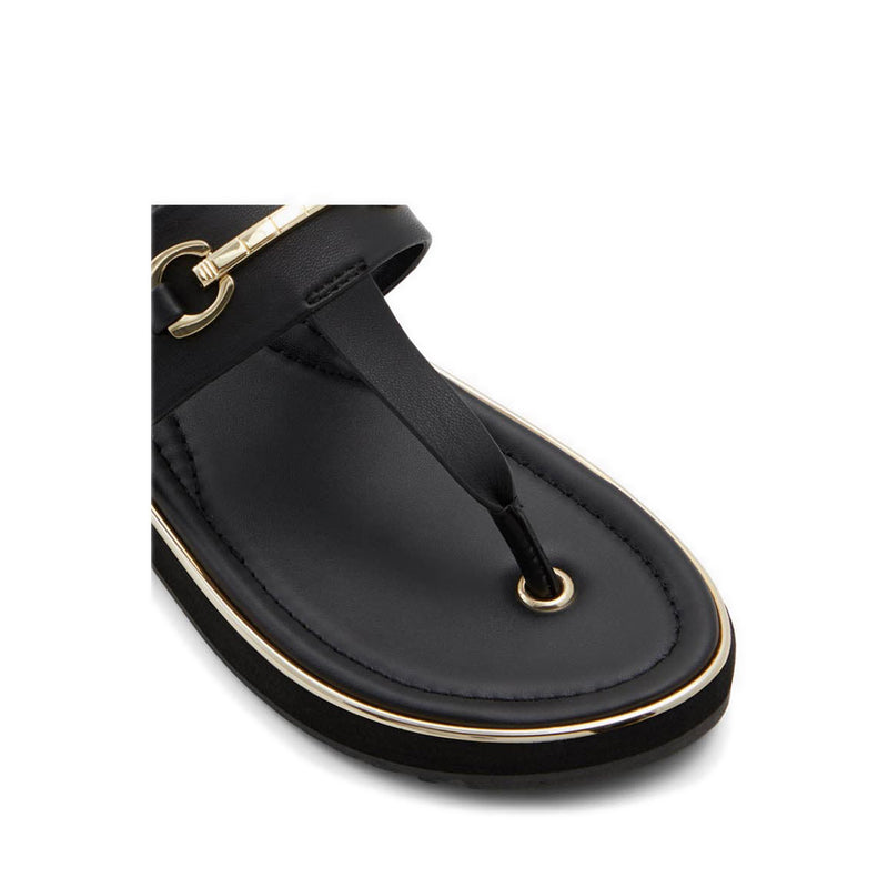 Deverena Women's T-Strap Sandals - Black