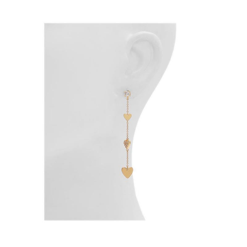 Lucye Women's Drop Earrings - Gold-Clear Multi
