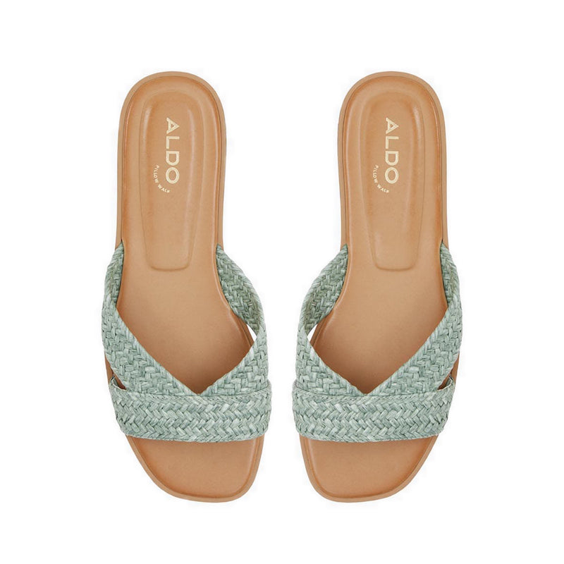 Caria Women's Flat Sandals - Dark Green