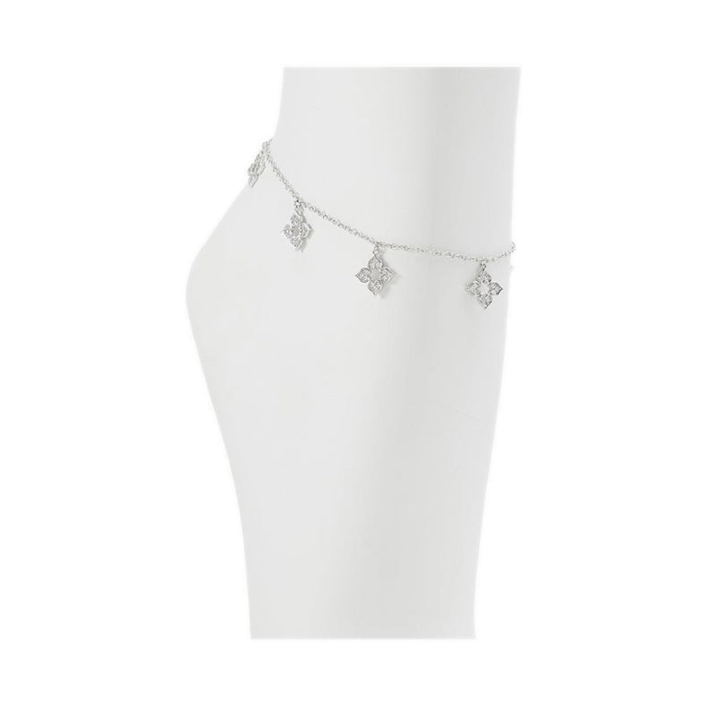 Umeiria Women's Anklet - Silver-Clear Multi