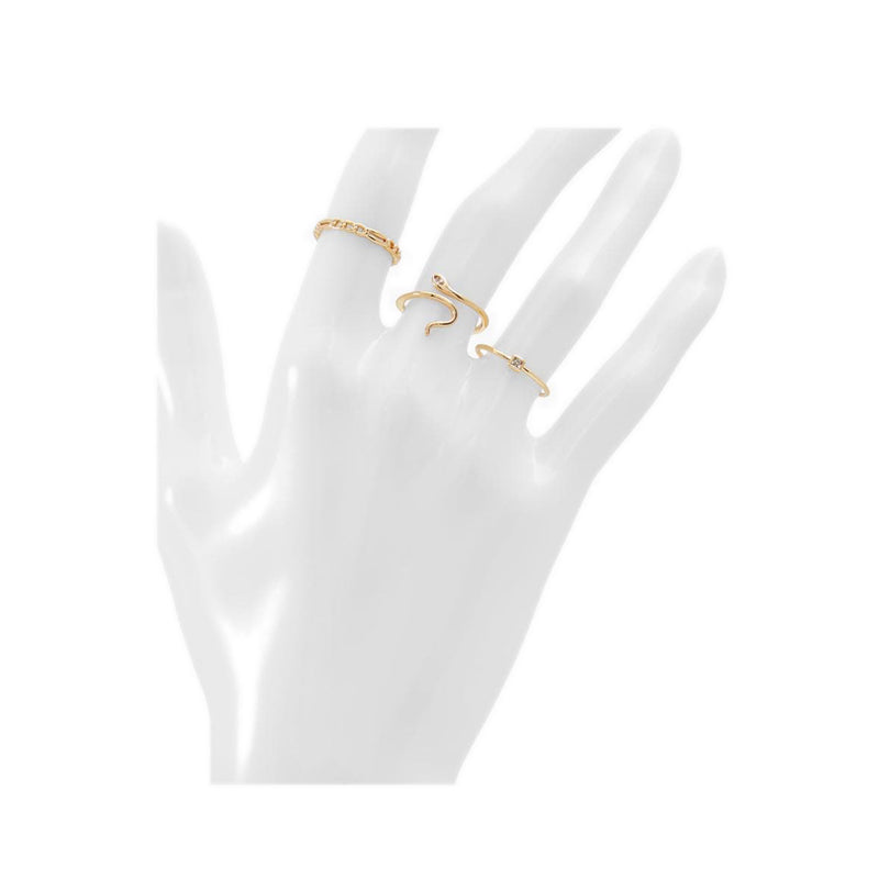 Lidsey Women's Multi Finger Ring - Gold-Clear Multi