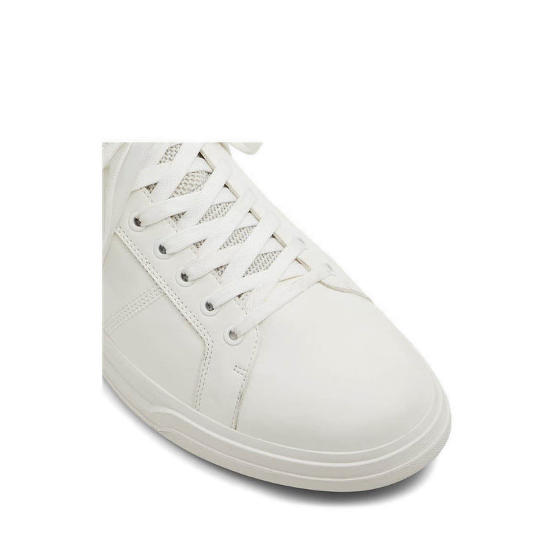 Prasien Men's Low Top Sneakers - White