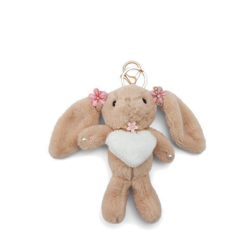 Hopdazzle Women's Plush Toy Key Chain - Light Brown
