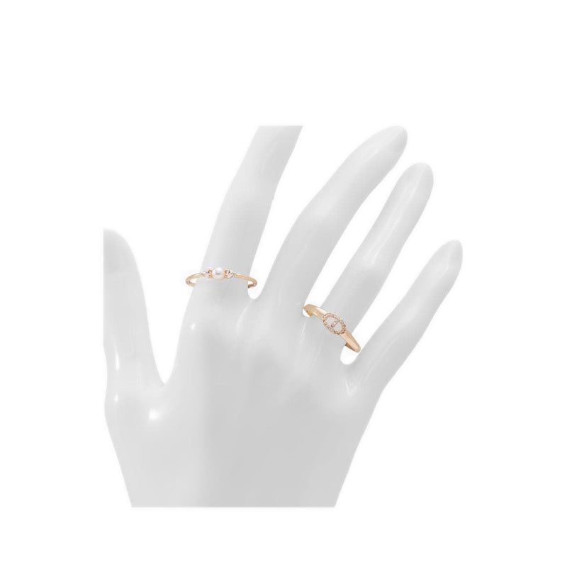 ALDO Glampearl Rings - Gold/Clear Multi