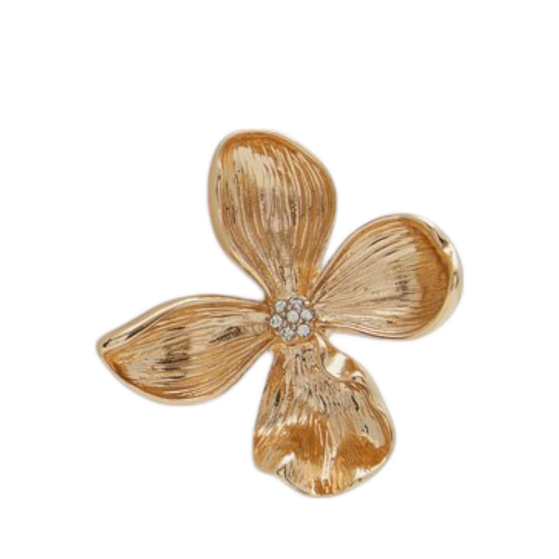 Floraluxe Earrings - Gold/Clear Multi