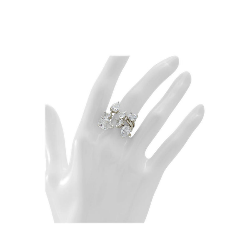 Halobandra Women's Ring - Silver/Clear Multi