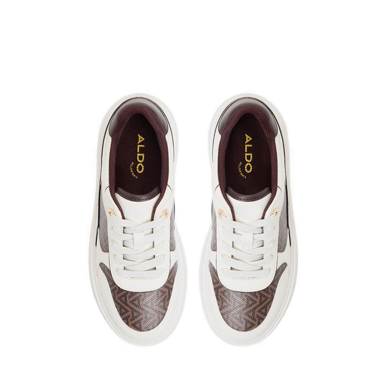 Whallian Women's Wedge Sneakers White Combo