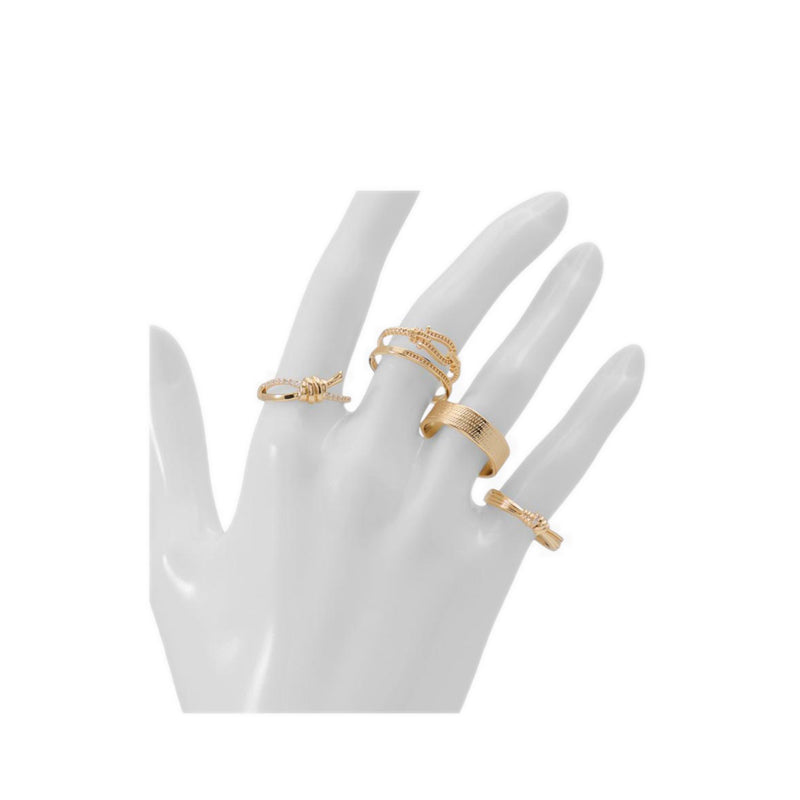 Knotta Rings - Gold/Clear Multi