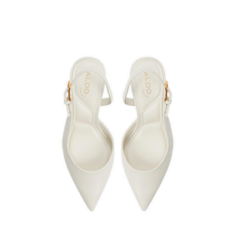 Jeanny Women's Silngback Heeled Shoes - White/Bone