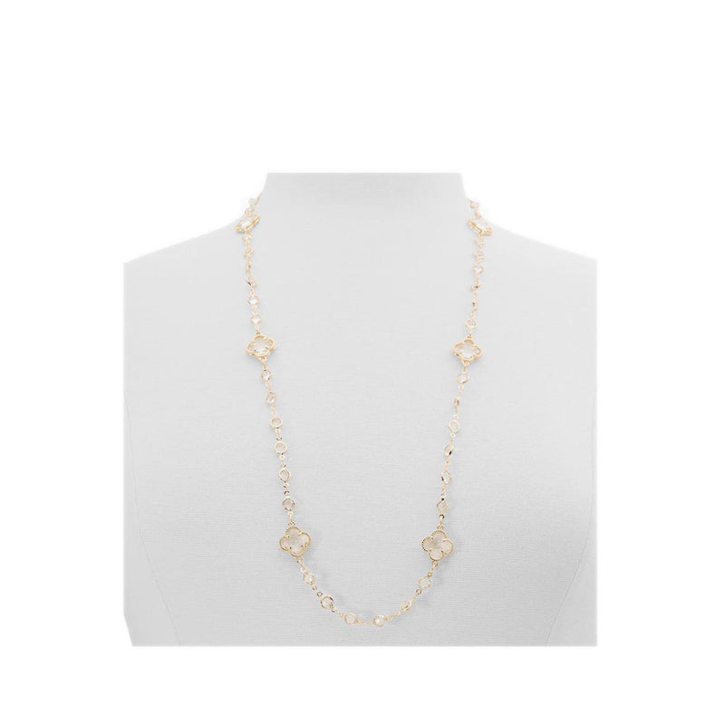 Cloverr Women's Necklace Gold/Clear Multi