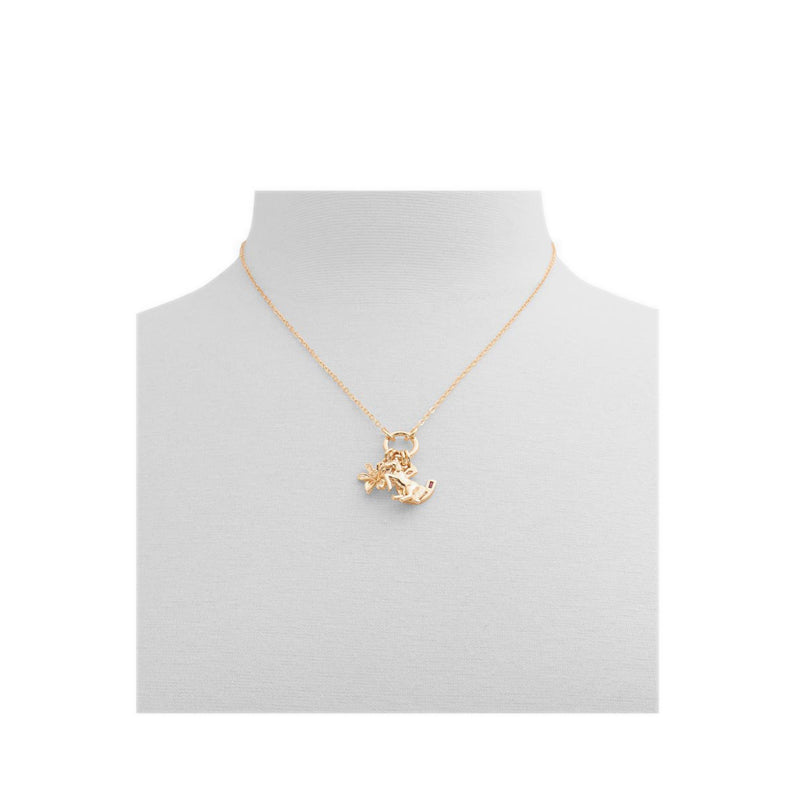 Orilune Women's Necklace - Gold/Clear Multi