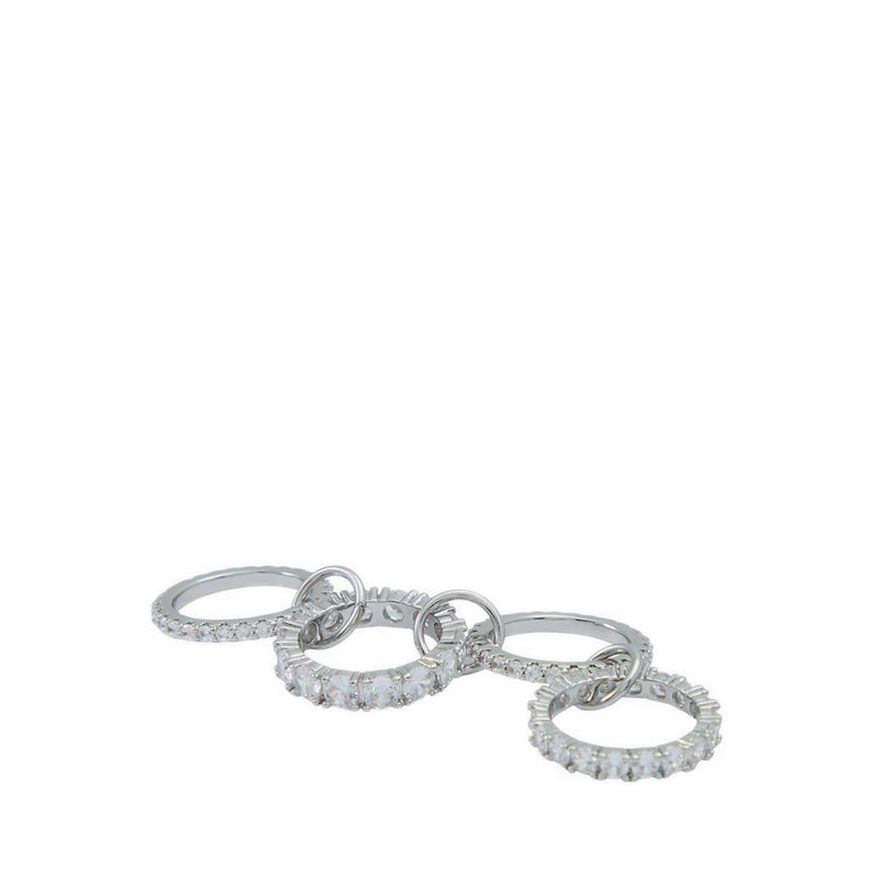 Kaelene Women's Rings Silver/Clear Multi