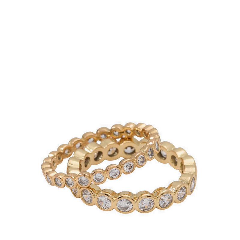 Eclora Women's Rings - Gold/Clear Multi
