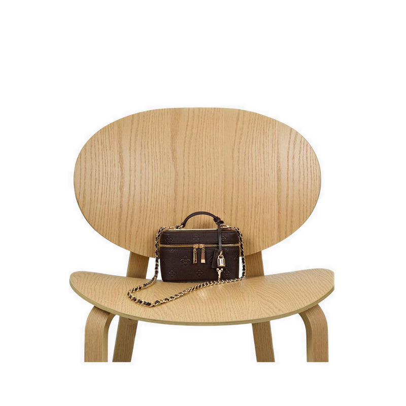 Basma Women's Vanity Case Open Brown