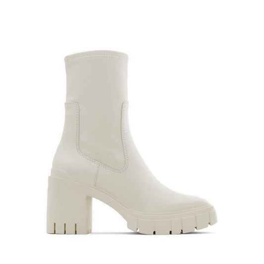 Upstage Women's Lug Sole Sock Boots - White
