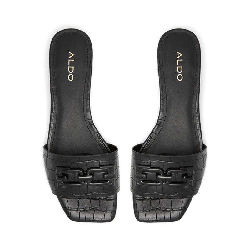 Ethauwen Women's Flat Sandals - Black