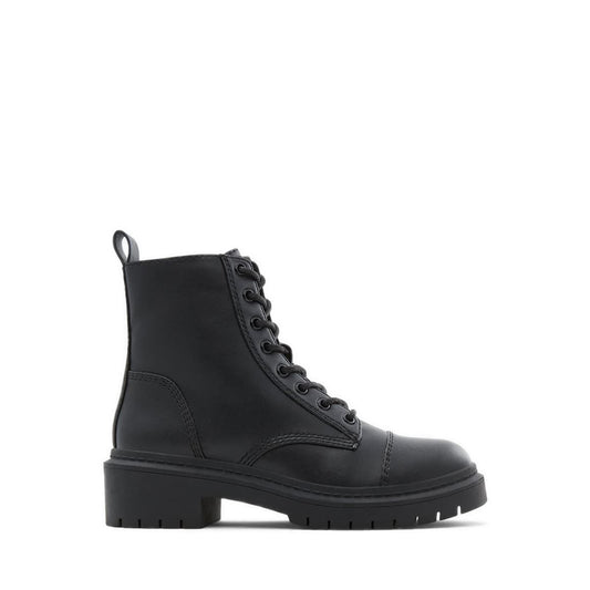 Goer Women's Combat Lug Sole Ankle Boots - Black