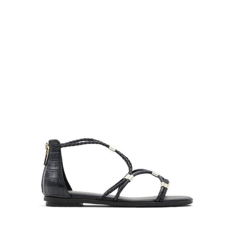 Oceriwenflex Women's Strappy Flat Sandals - Black