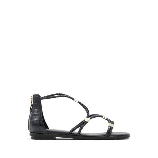 Oceriwenflex Women's Strappy Flat Sandals - Black