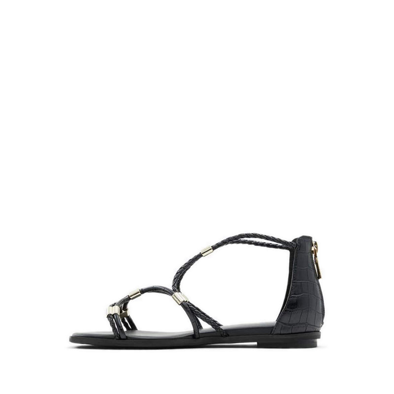 Oceriwenflex Women's Strappy Flat Sandals - Black