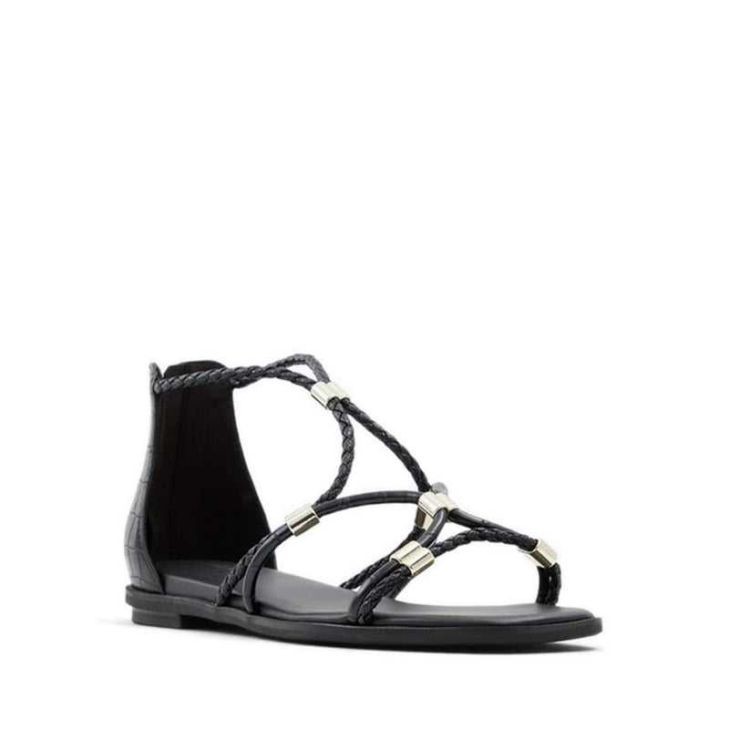 Oceriwenflex Women's Strappy Flat Sandals - Black