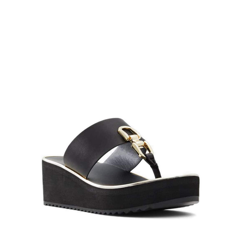 Toea Women's Beach Wedged Sandals - Black