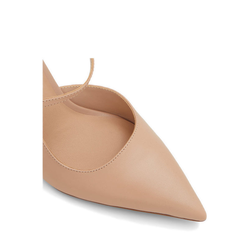 Brunette Women's Strappy Pumps - Bone