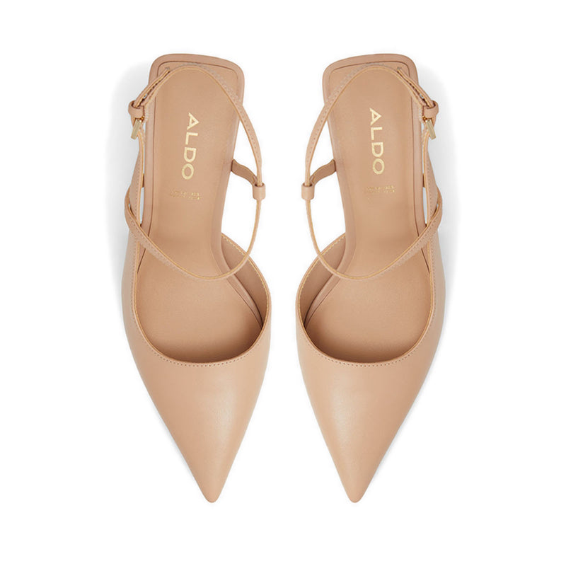 Brunette Women's Strappy Pumps - Bone