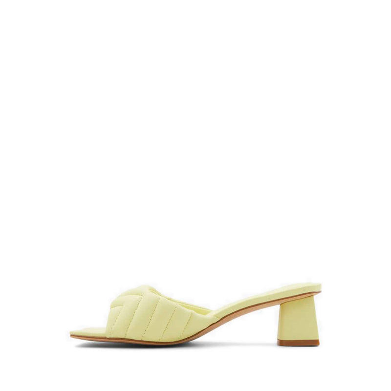Celesta Women's Slide Heeled Sandals - Light Yellow