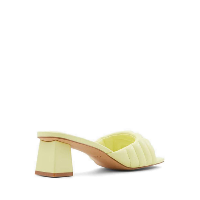 Celesta Women's Slide Heeled Sandals - Light Yellow