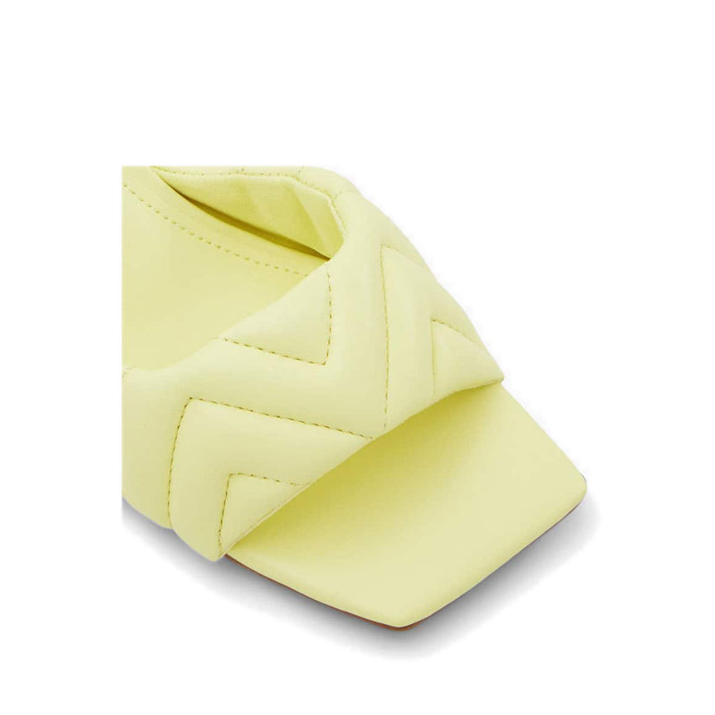 Celesta Women's Slide Heeled Sandals - Light Yellow