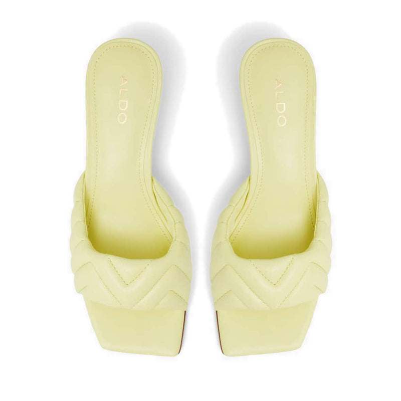 Celesta Women's Slide Heeled Sandals - Light Yellow