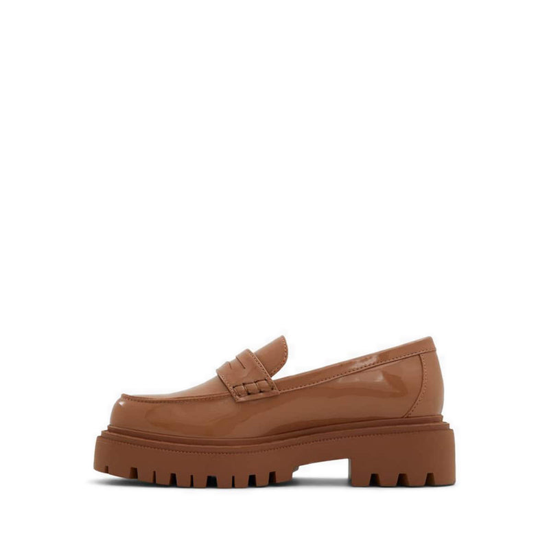 Bigstrut Women's Lug Sole Heeled Loafers - Dark Beige